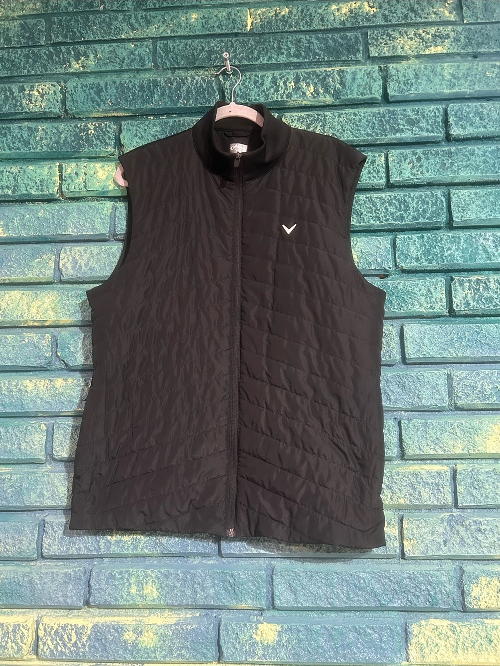 Men's Black Quilted Vest - Callaway large